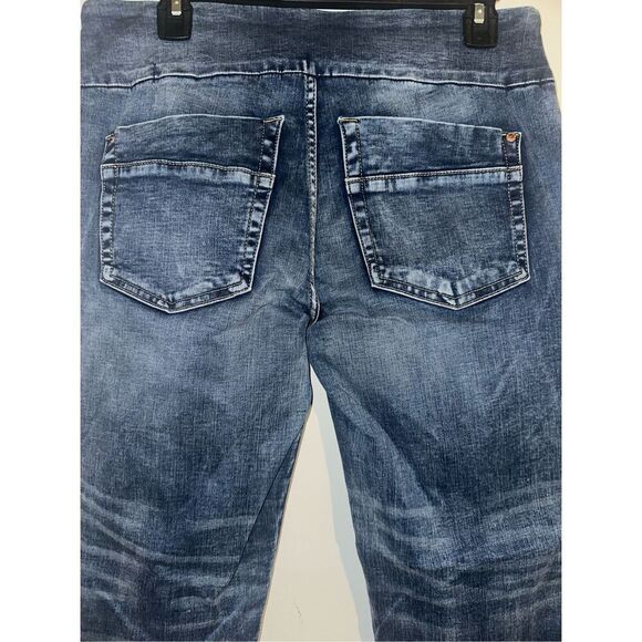 Rock Republic Jeans Womens 10 Medium Blue Denim Rx Fever Crop Jeggings Mid Rise - Picture 5 of 8